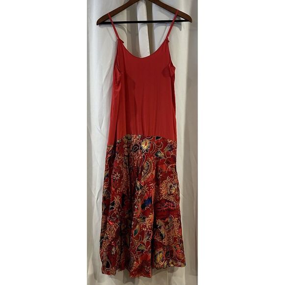 The Silk Farm Vintage 2 Piece Formal Long Dress Red/Gold Metallic Size 10 - Picture 5 of 7